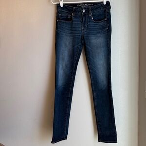 American Eagle Outfitters Dark Blue Skinny Jeans 6L